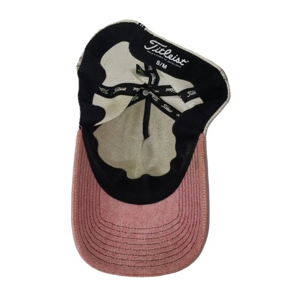 TITLEIST A FLEX MESH GOLF CAP HAT SOFT RED / WHITE SIZE S/M - Picture 7 of 10